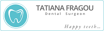 Tatiana Fragou, Dental Surgeon, Happy Teeth, Company Logo.